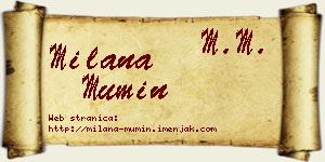Milana Mumin vizit kartica